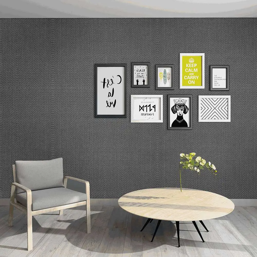 Eco Friendly Simple Design Luxury PVC Woven Vinyl Wallcovering Anti Wear Moisture Proof 3d Wall Paper