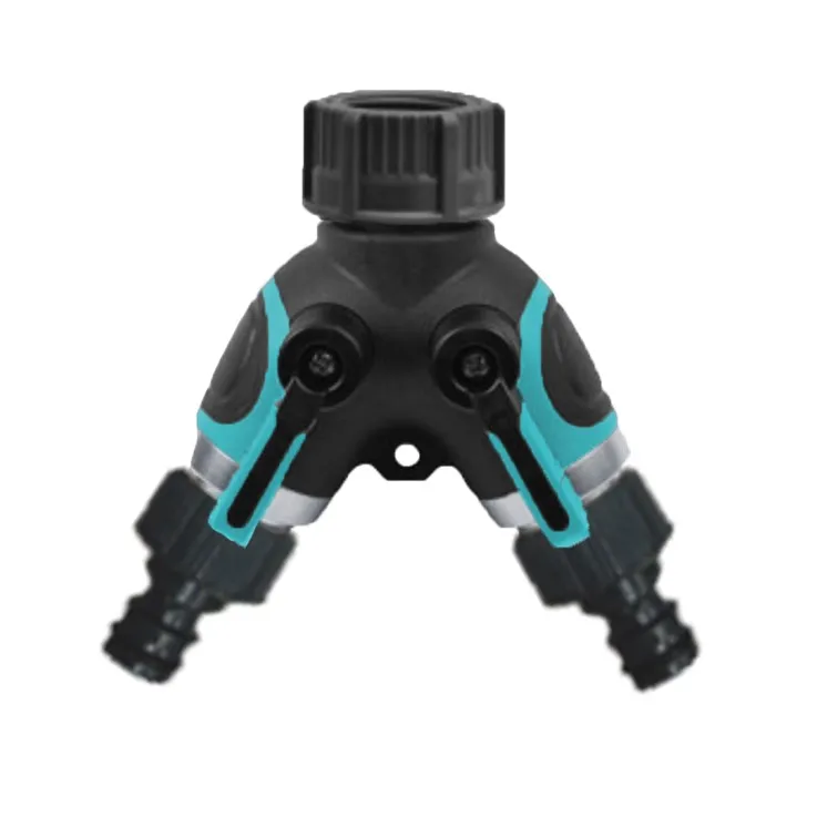 2-Way Metal Control Valve Tap Adaptor Garden Water Distributor Water Splitter for Garden Tools