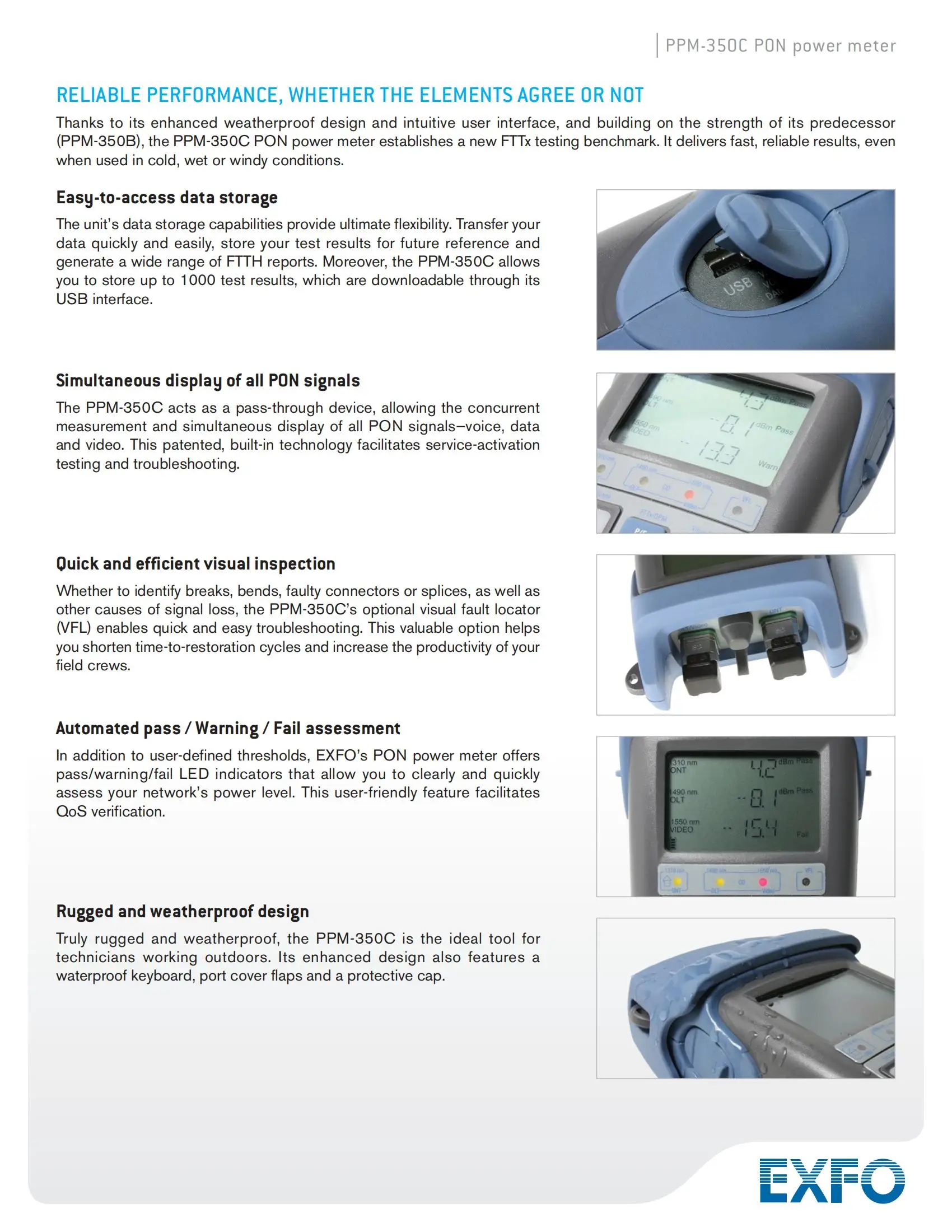 Exfo Ppm350c Pon Power Meter Fiber Optical Power Tester Buy Exfo Ppm