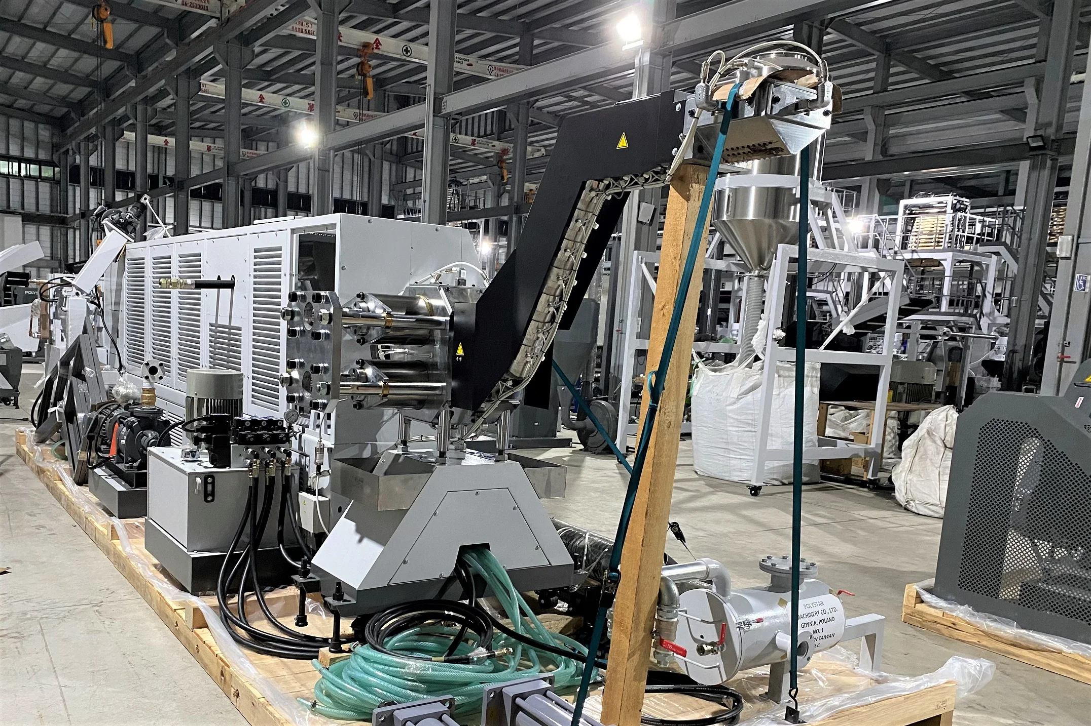 Washed Plastic Waste Recycling Line Plastic Pelletizing Machine For Pe ...