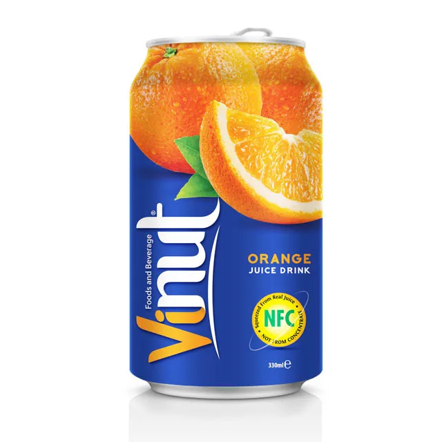 best selling fruit juice orange flavor 330ml canned - vinut