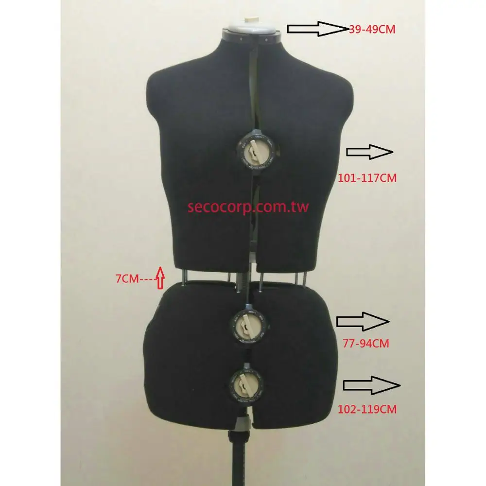 MOD151(B) MADE in TAIWAN FEMALE DRESSMAKER ADJUSTABLE TAILORING DRESS FORM DUMMY MANNEQUIN