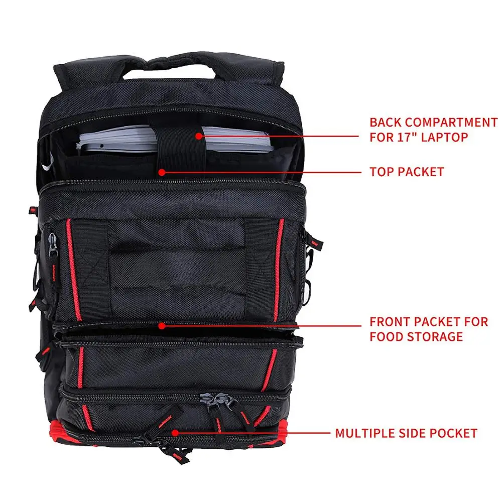 backpack with food storage coolrr laptop MATEIN Lunch for Men, 17 Inch Work Backpack Lunch Compartment our backpack boasts exceptional water repellency Matein 40L Insulated Cooler Backpack
