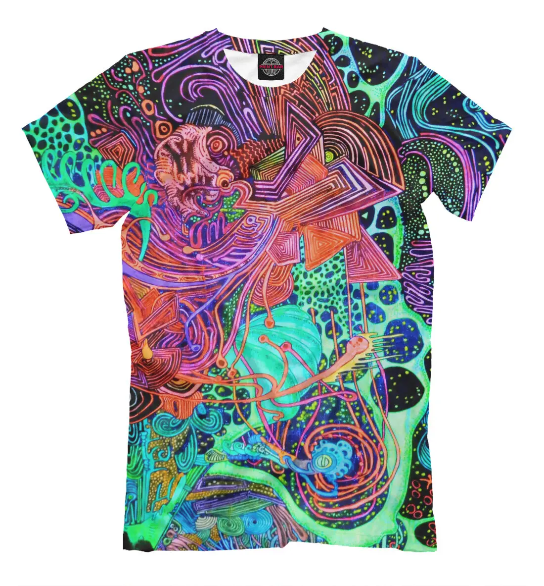 Acid Skin All Over Print Lsd Tee Colorful Psychedelic T Shirt Edm Chemical - Buy Skin All Over Print Tee Colorful Psychedelic T Shirt Edm Chemical Fun,Acid Skin All