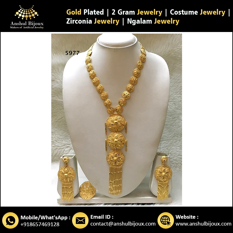 Gold Forming African Necklace Collection Traditional Gift Women Jewelry