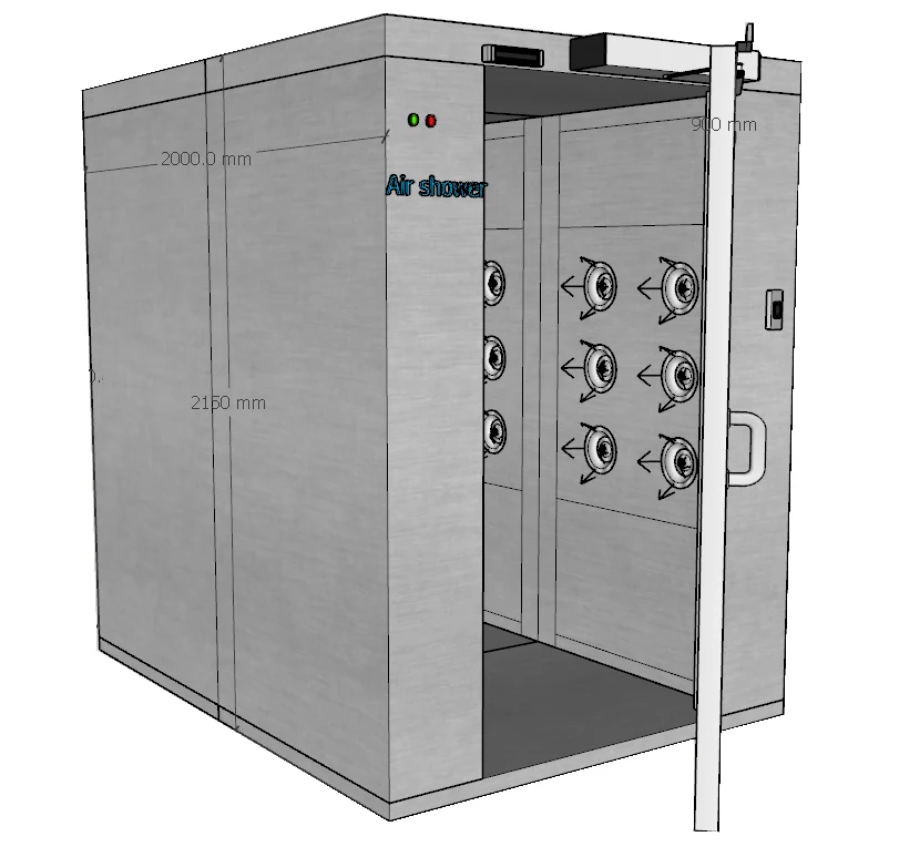 product-Fast Rolling Door Air Shower For Material, Cargo Air Shower For Clean Room-PHARMA-img-2