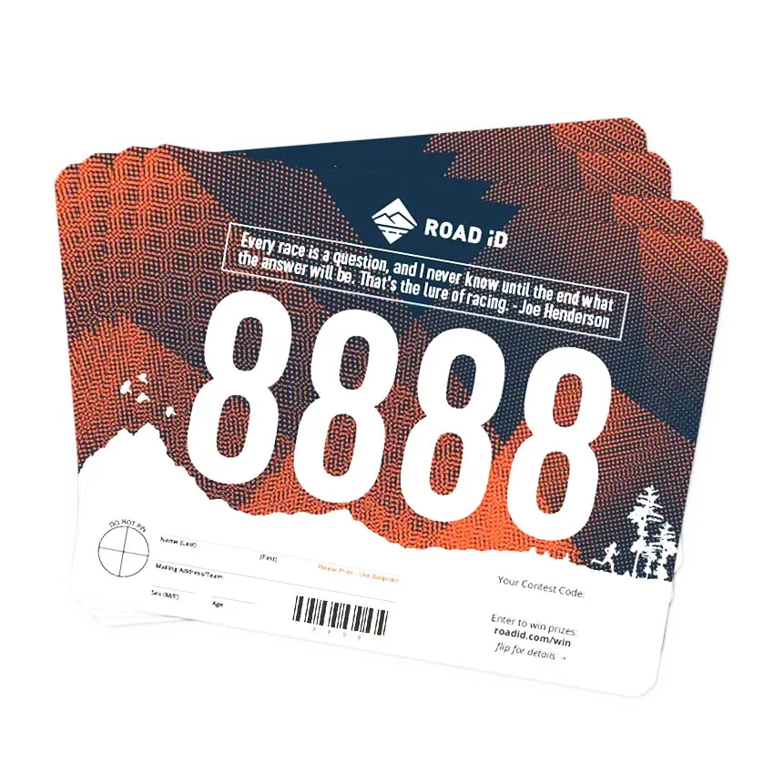 Custom Waterproof Marathon Running Adult Paper Race Bib Buy Custom