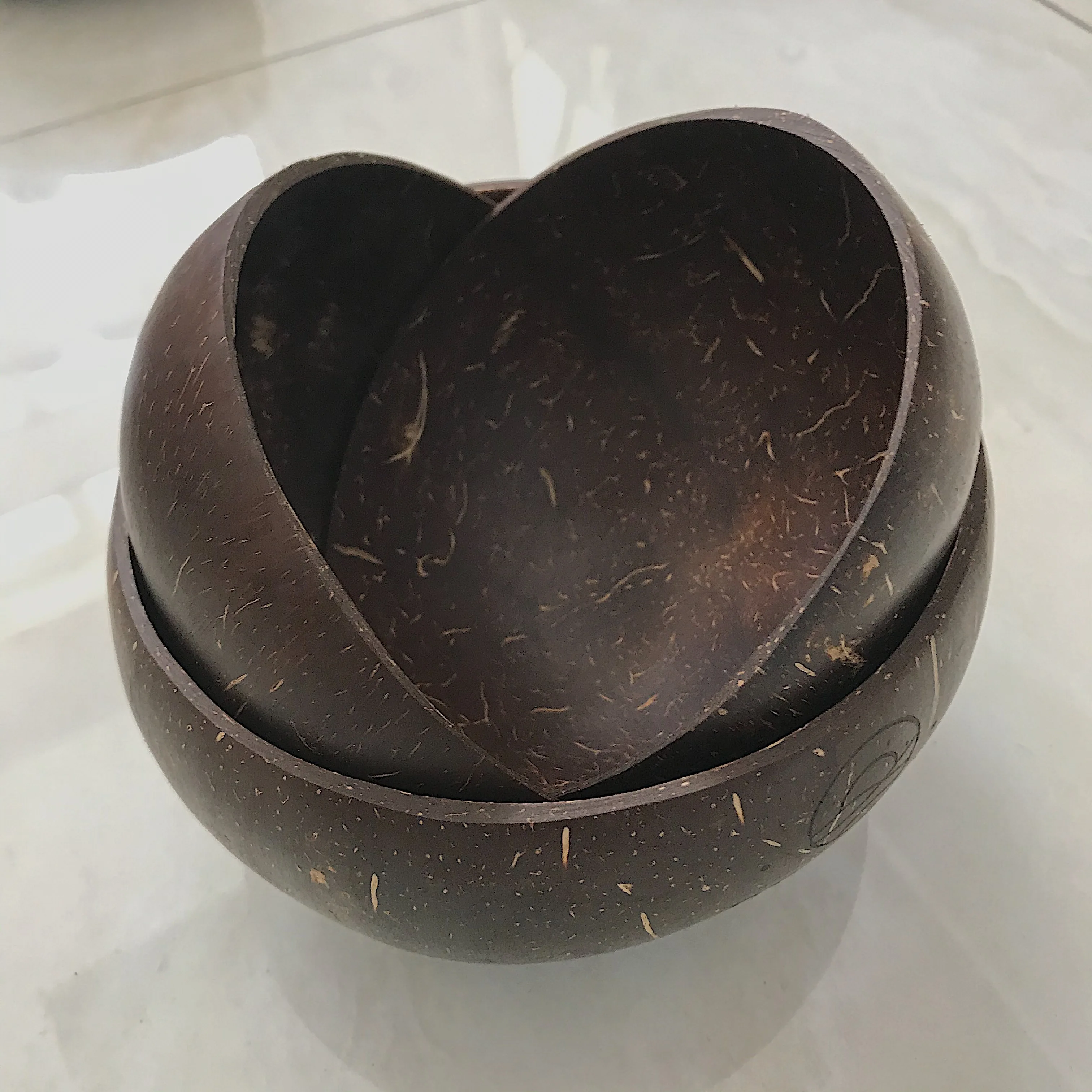 COCONUT SHELL BOWL Real Image Manufacture Wholesale Custom LOGO  and  Spoon Set Salad Bowl Dinnerware Tableware Natural Home