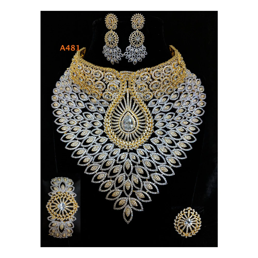 African Wedding Necklace Earring Set 