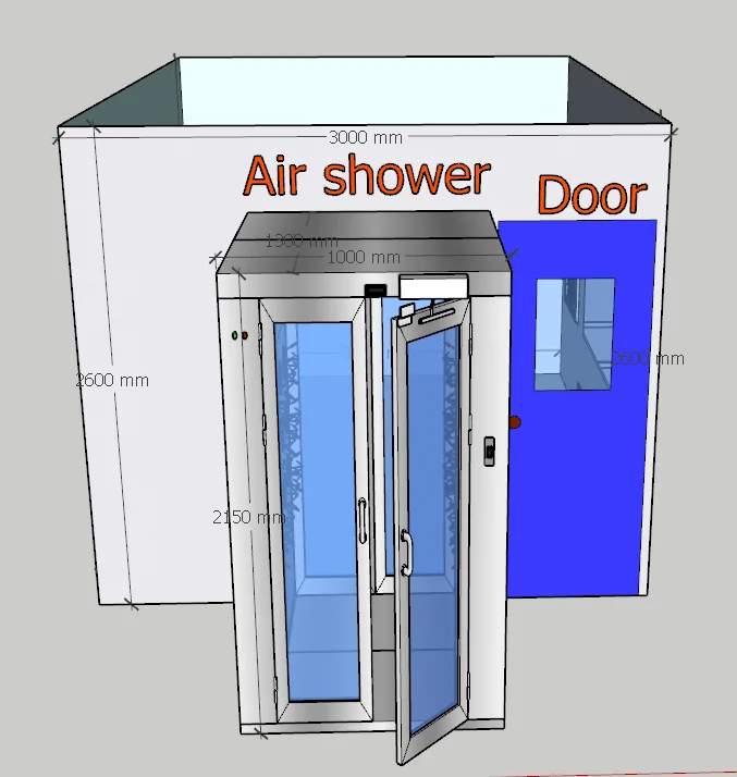 product-PHARMA-Automatic sliding door clean room Cargo Air Shower-img-2