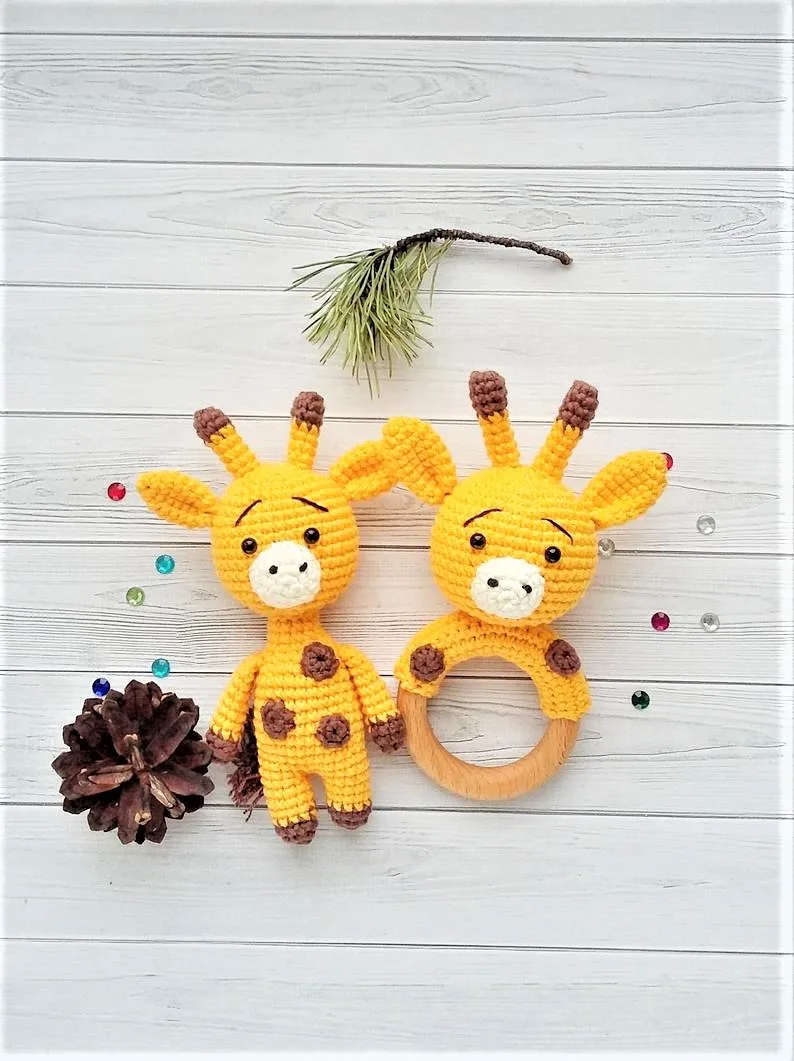 Crochet giraffe Funny hats women Baby giraffe gift Mom giraffe -   Portugal