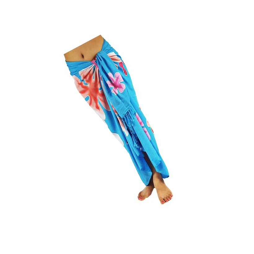 Summer Plaid Floral Paisley Letter Striped Printed Cotton 1 Women's Swimwear Sarong Lungi Adults Beachwear Eco-Friendly Anti-UV