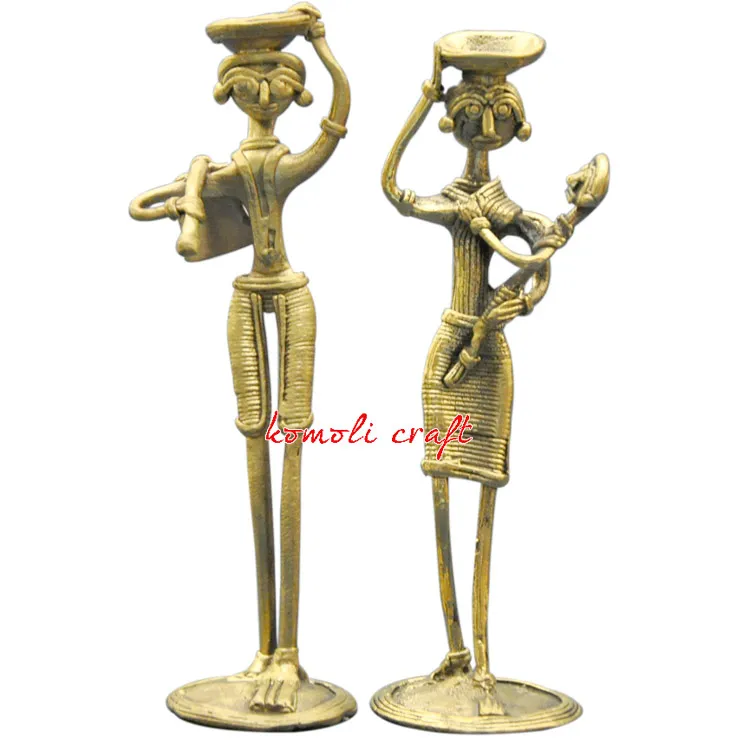 Pasangan Tribal Dengan Patung Logam Campuran Perunggu Dhokra Anak Buy Dhokra Patung Paduan Patung Patung Perunggu Product On Alibaba Com