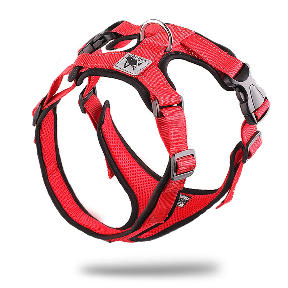 LIGHTWEIGHT REFLECTIVE BREATHABLE ADJUSTABLE COOLING SOFT MESH DOG HARNESS