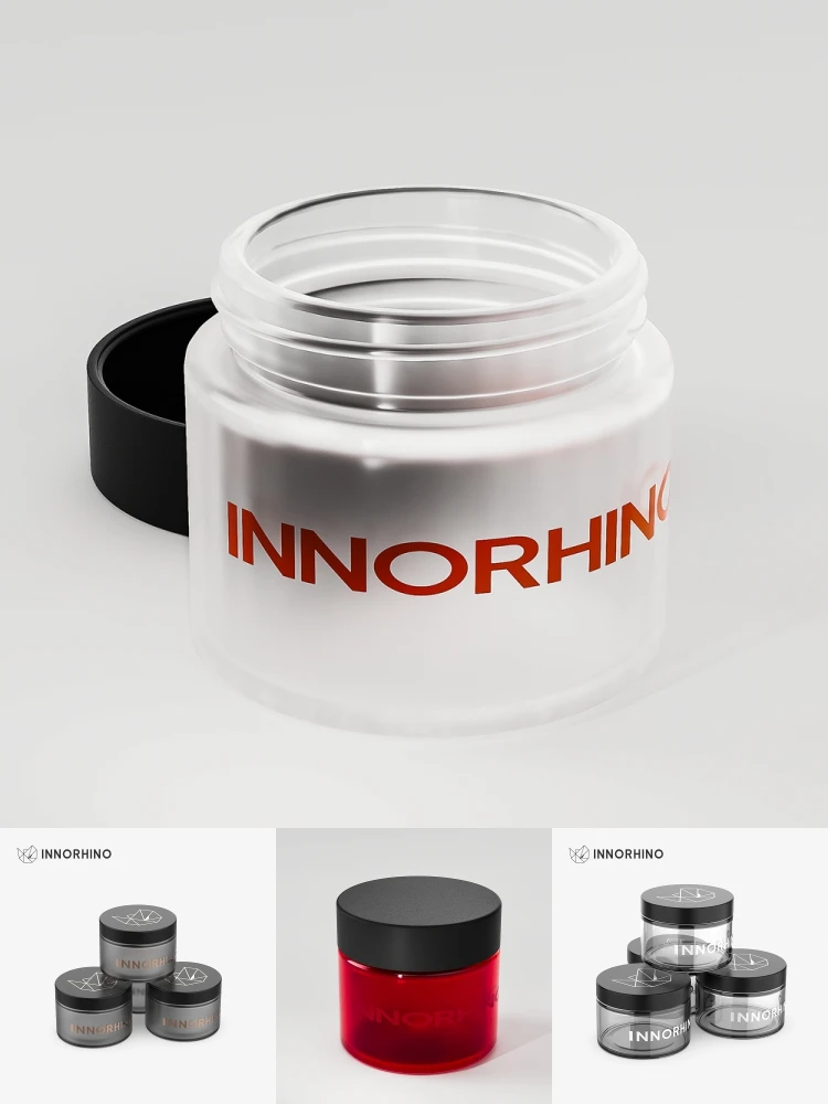 Colored Frosted Glass Jar Container Custom 1 Oz 2 Oz 4 Oz 5 Oz 6 Oz 8