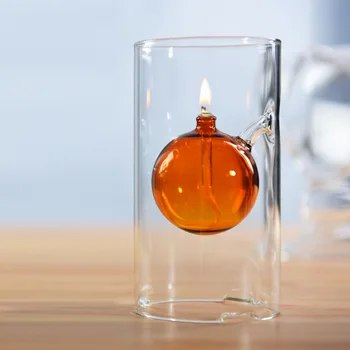 handmade glass oil lamp