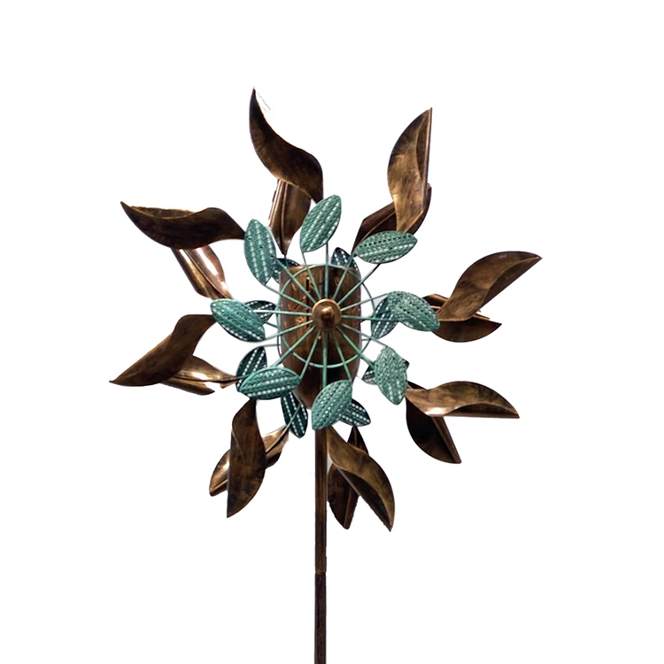 Double-Sided Lawn Wind Spinner Led al Outdoor Spinner Metal Wind Spinner for Yard and 