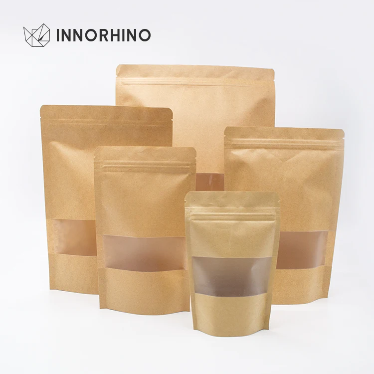 Kraft Biodegradable Stand Up Pouch Bag