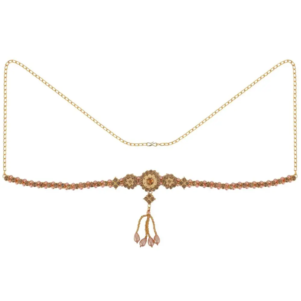Indian Traditional Gold Plated Crystal 