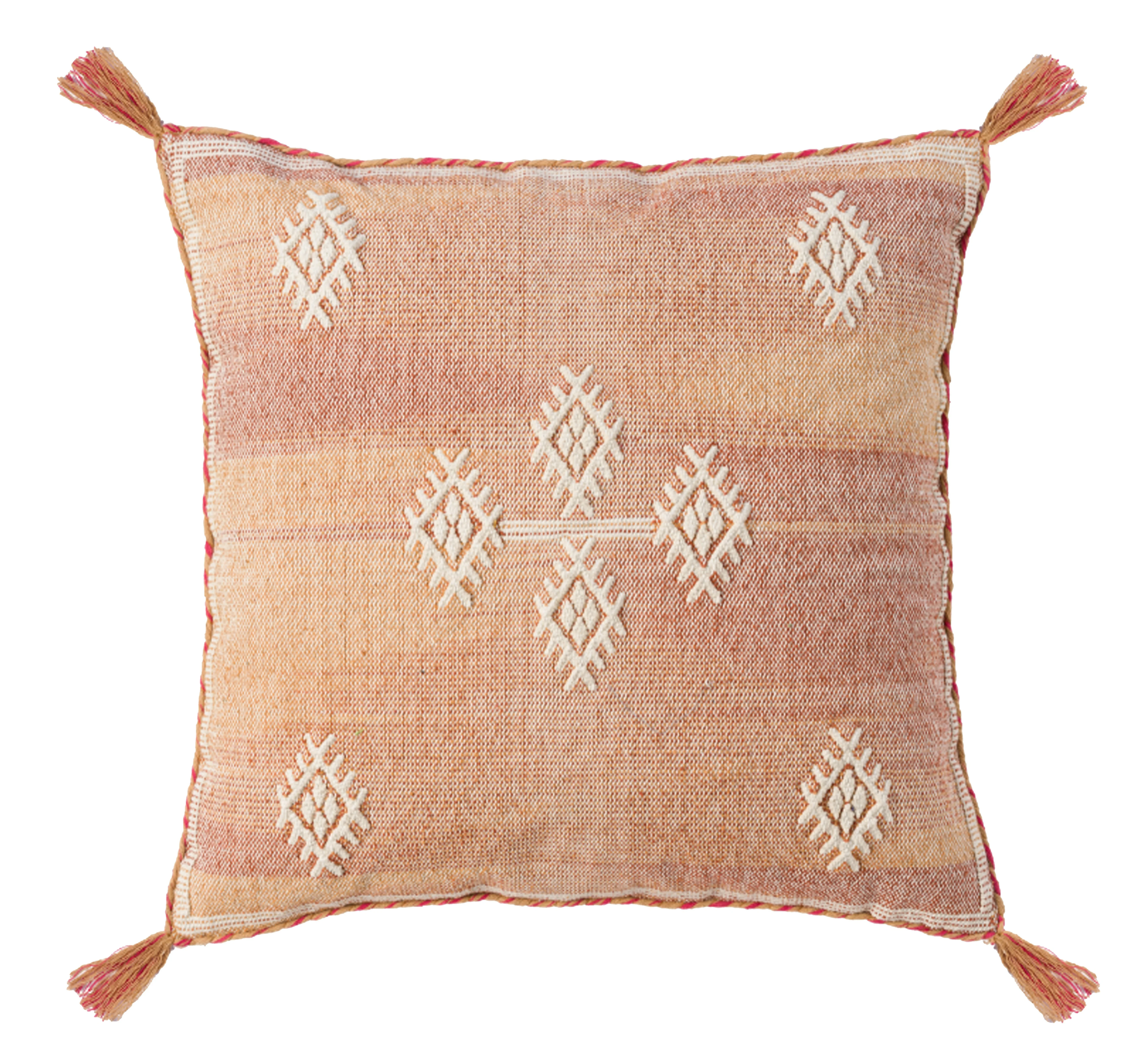 Moroccan Sabra Silk Inspired Handmade Cotton Pillow Cushion Cover 