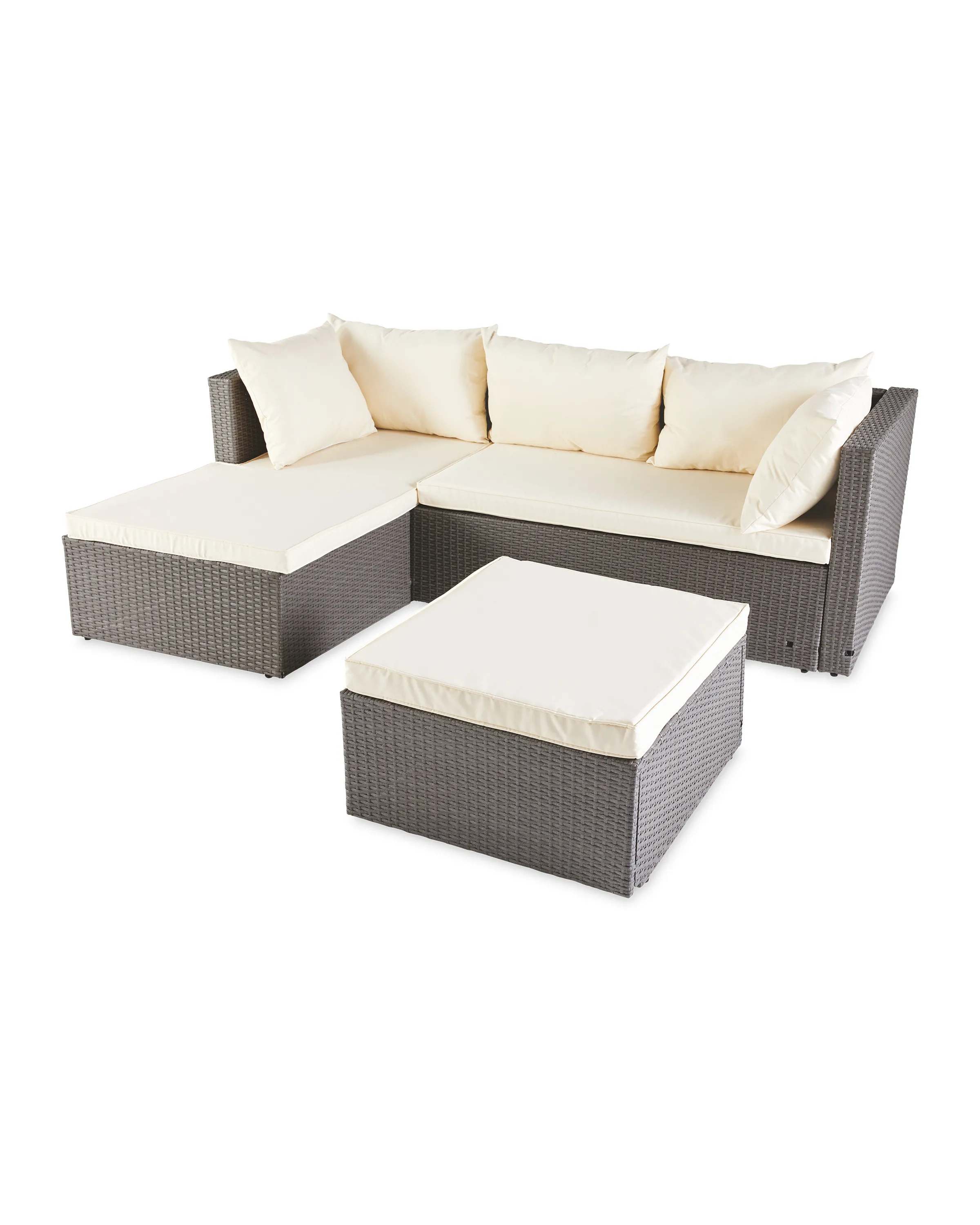 garden corner sofa cream