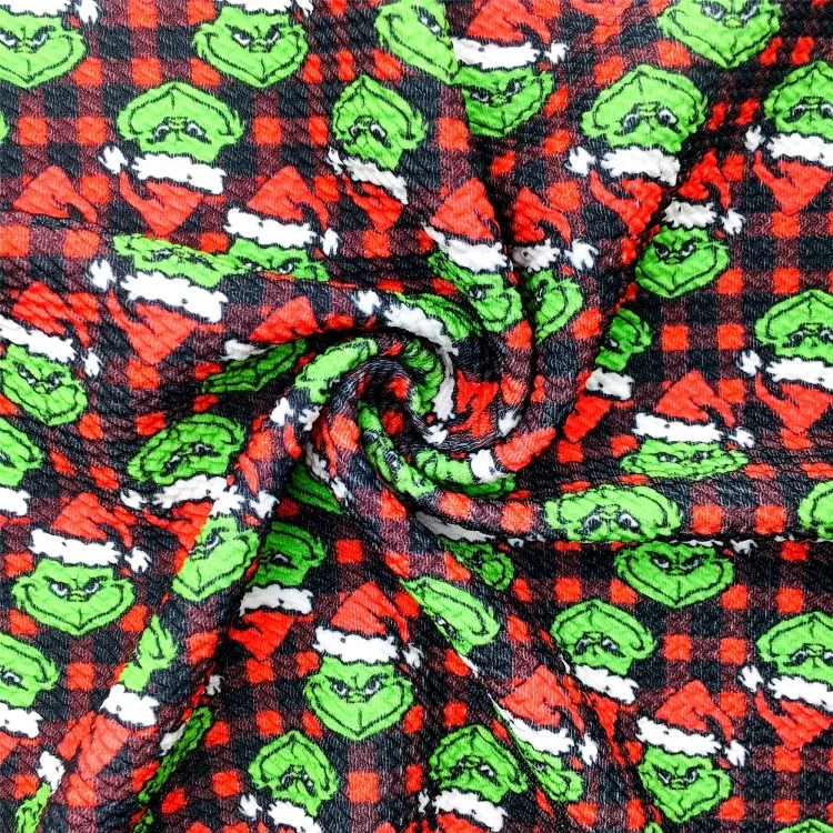 Merry Christmas Dog Cartoon Character Print Bullet Textured Knit Stretch  Fabric By 1/2 Yards For Baby Headwrap16262 - Buy Bullet Fabric,Christmas  Fabric,Elastic Fabric Product on 