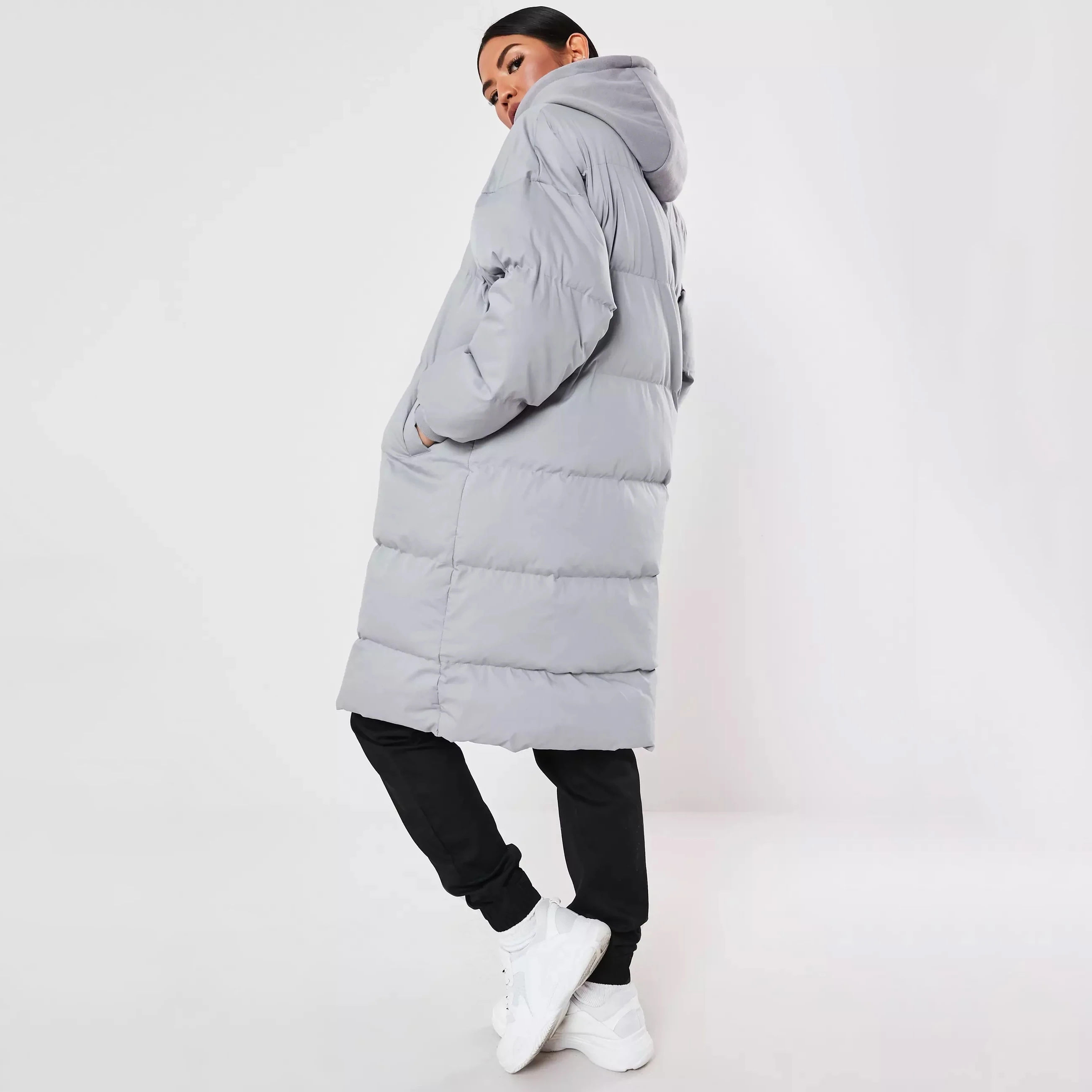 bubble coat with fur hood