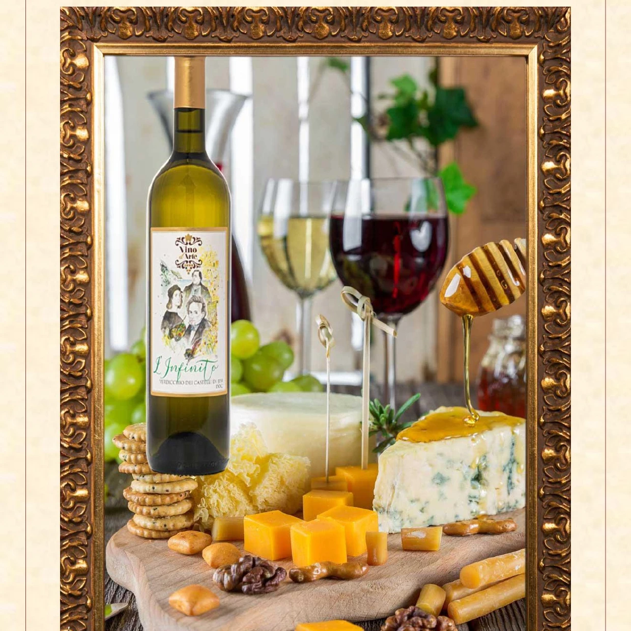 vino arte品牌高品质意大利白葡萄酒干瓶vino bianco d.o.c.13% 级