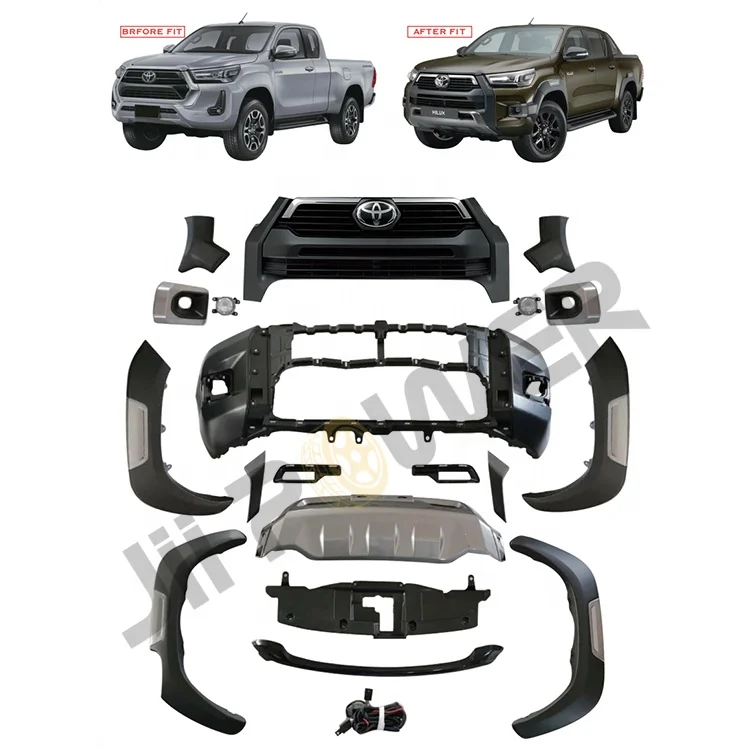 Conversion Facelift Body Kit For Toyota Hilux City Bumper 2021 Upgrade