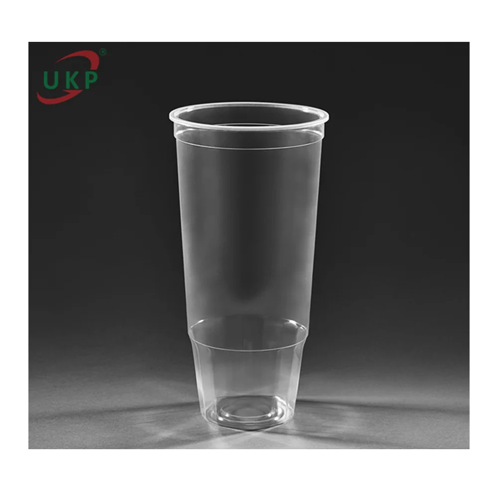 Disposable Thermoforming PP Plastic Clear Cups 1500ml – 117mm Diameter with lids