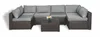 Gray rattan with gray cushion