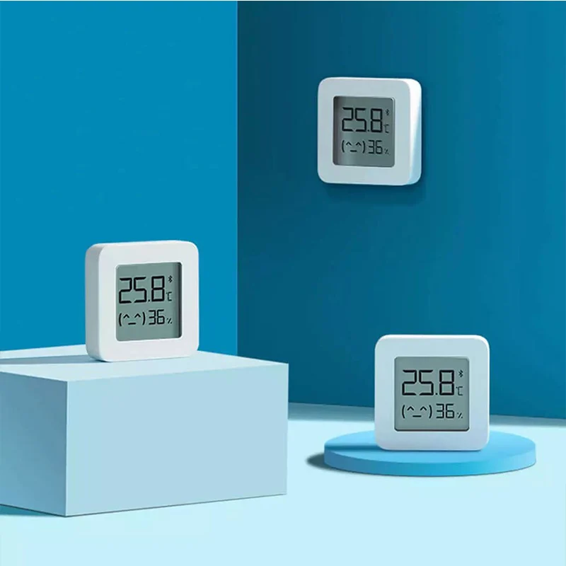 New Mi Temperature Humidity Monitor 2 Smart Digital Thermometer Hygrometer for Mijia App Temperature Humidity Monitor 2 Xiaomi