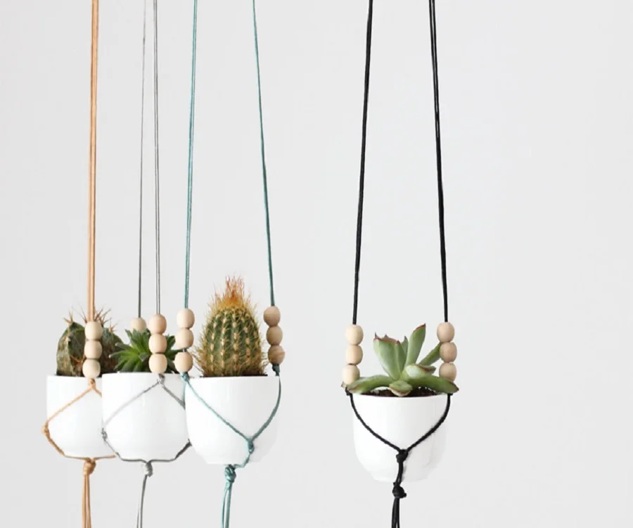 4 Legs Decorative Macrame Hangers Hanging Plant Holders