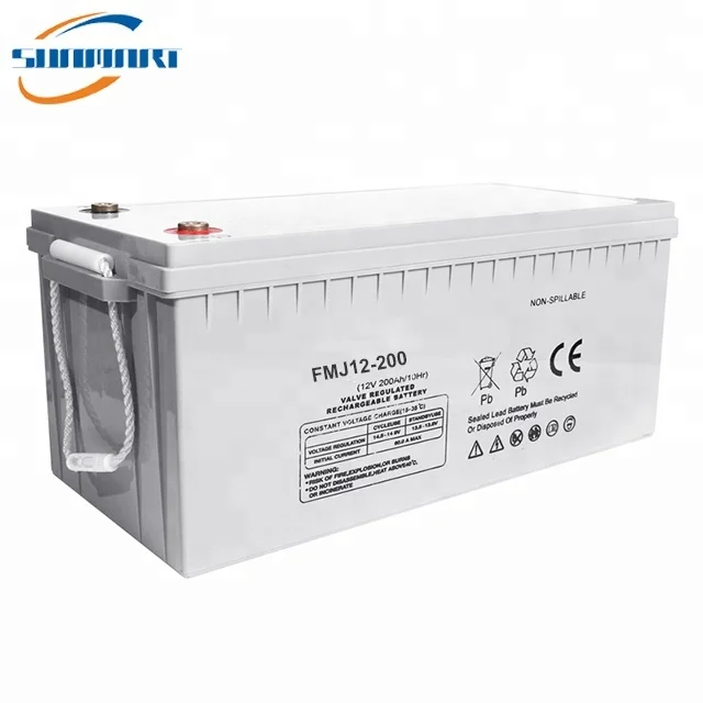 Long Life Solar Battery Deep Cycle GEL Battery Gel 12V 200Ah Inverter Battery3 Years Warranty Long Life PV Battery Price