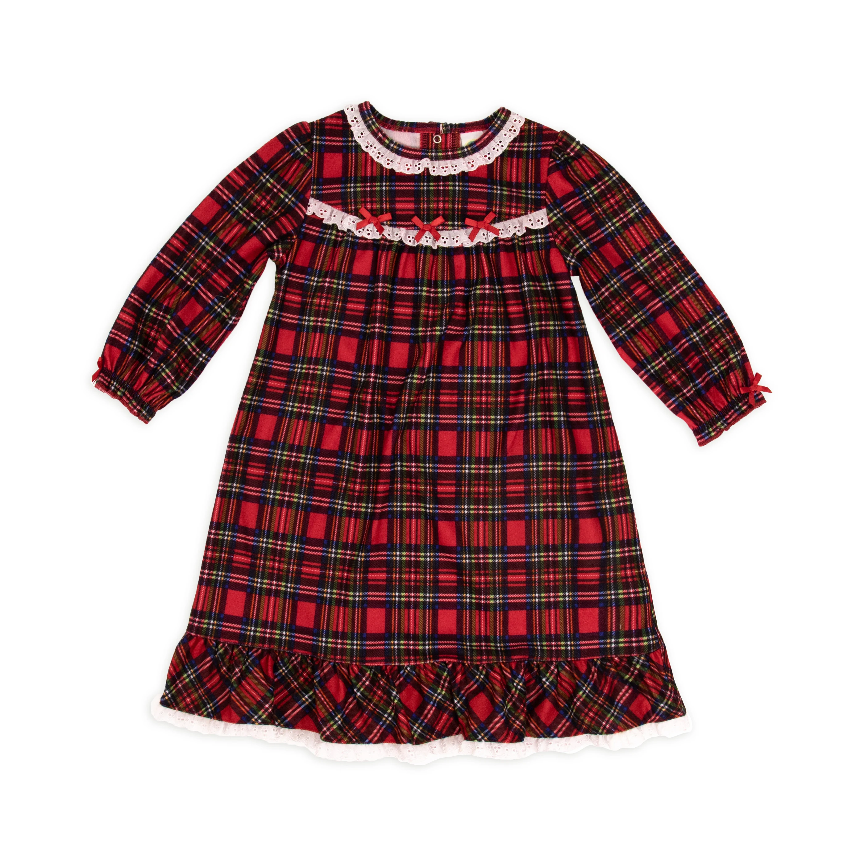 Holiday Red Traditional Plaid Xmas Long Nightgown Flame Resistant Christmas Pjs For Toddlers Girls Buy Sublimation Print Snap Back Closure Girl Baby Fr Dress Baby Romper 12m 24m Long Sleeve Elegant