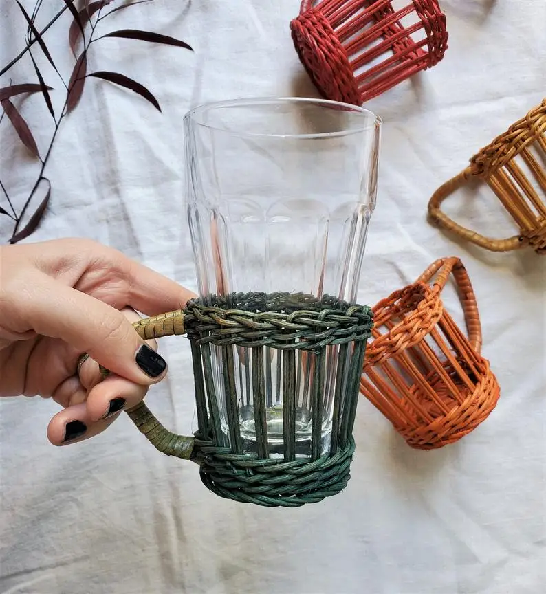 Ensemble de 6 sous-verres papillon avec panier de rangement | Ma petite chine vintage