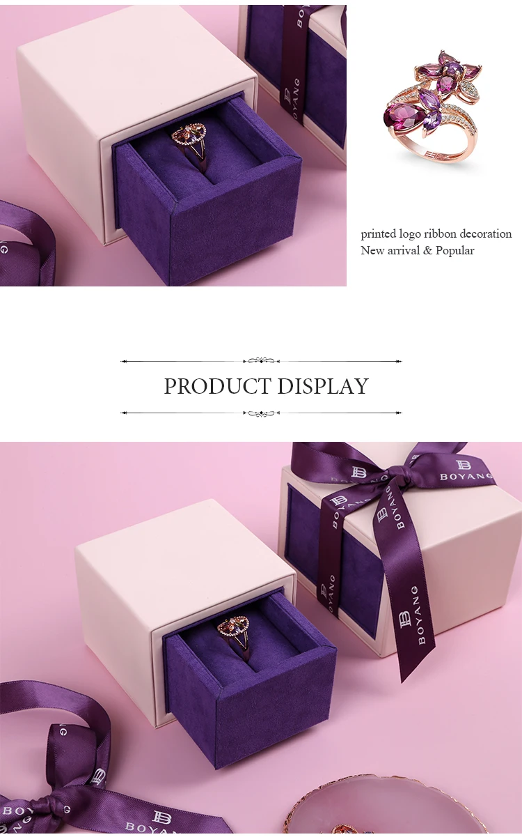 Custom Drawer Sliding Jewelry Gift Packaging Luxury Jewelry Ring Box