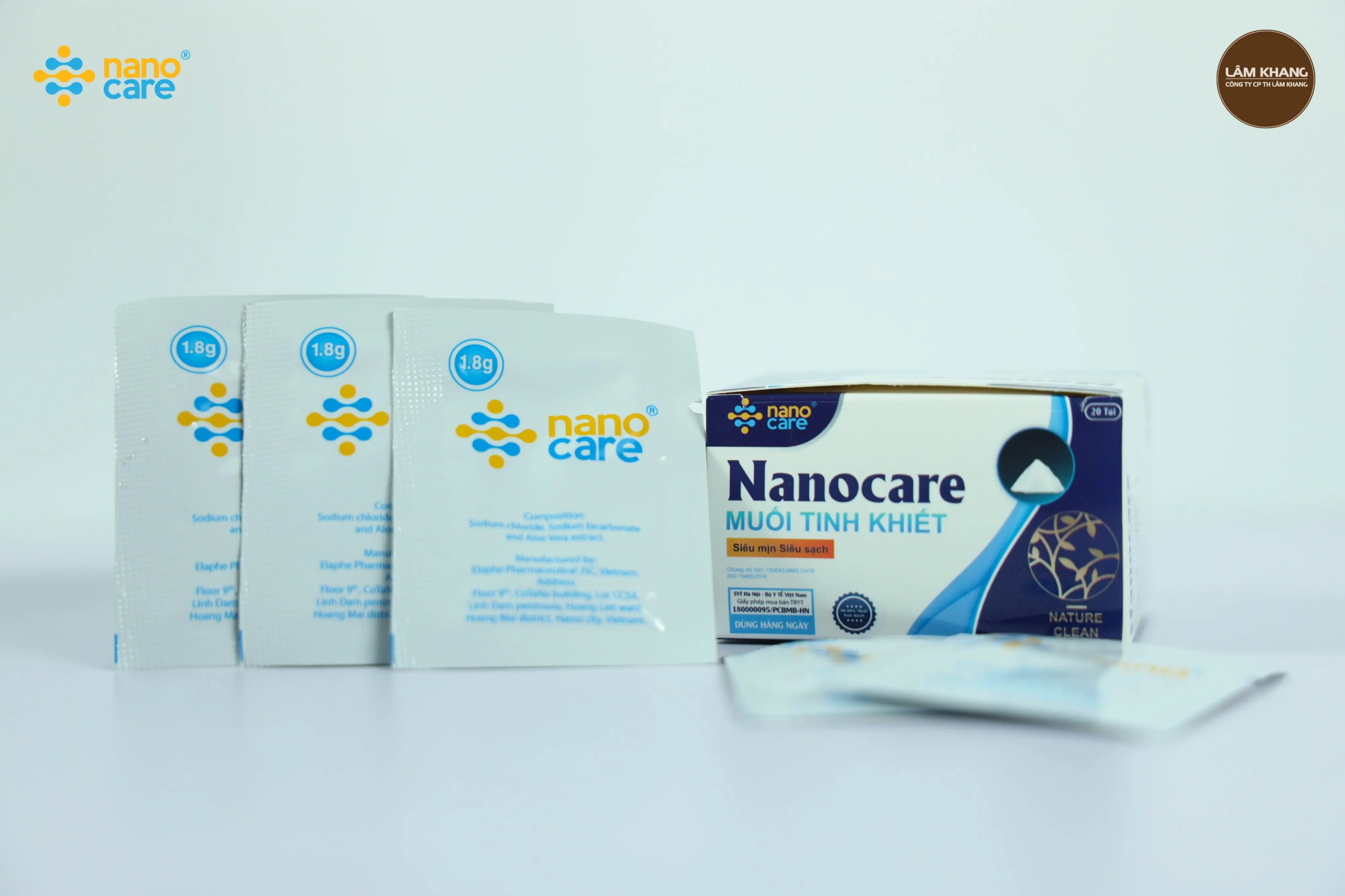 NANOCARE NASAL RINSE KIT Including: 20 Salt 1.8G Packages + 180ml Bottle.