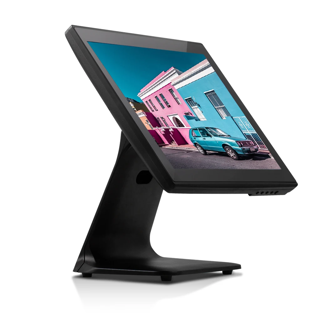 Simple Design Pos System 17 Inch Capacitive Touch Screen LCD Restaurant Cart Advertising Display