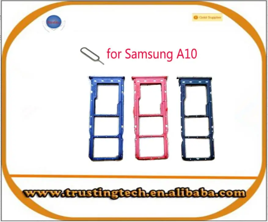 
Слот для sim-карты Держатель Для SamsungGalaxy A10 A105 A105F A105G A105FN оригинальный телефон Nano SIM и лотком карты Micro SD адаптер 