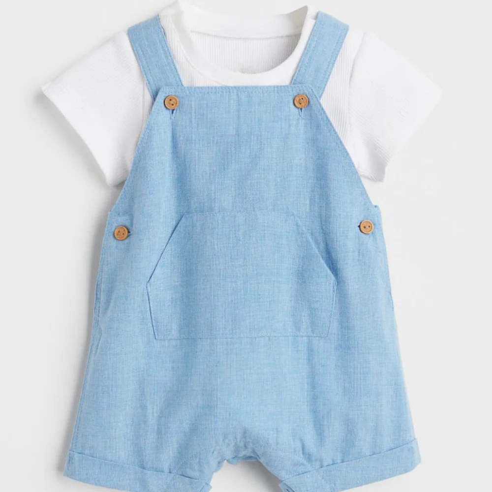 Baby Boys Summer Kids Clothing Baby Boys Short Sleeve Stripe T-shirt Shorts 2pc Casual Set Suit Children's Clothes Sets