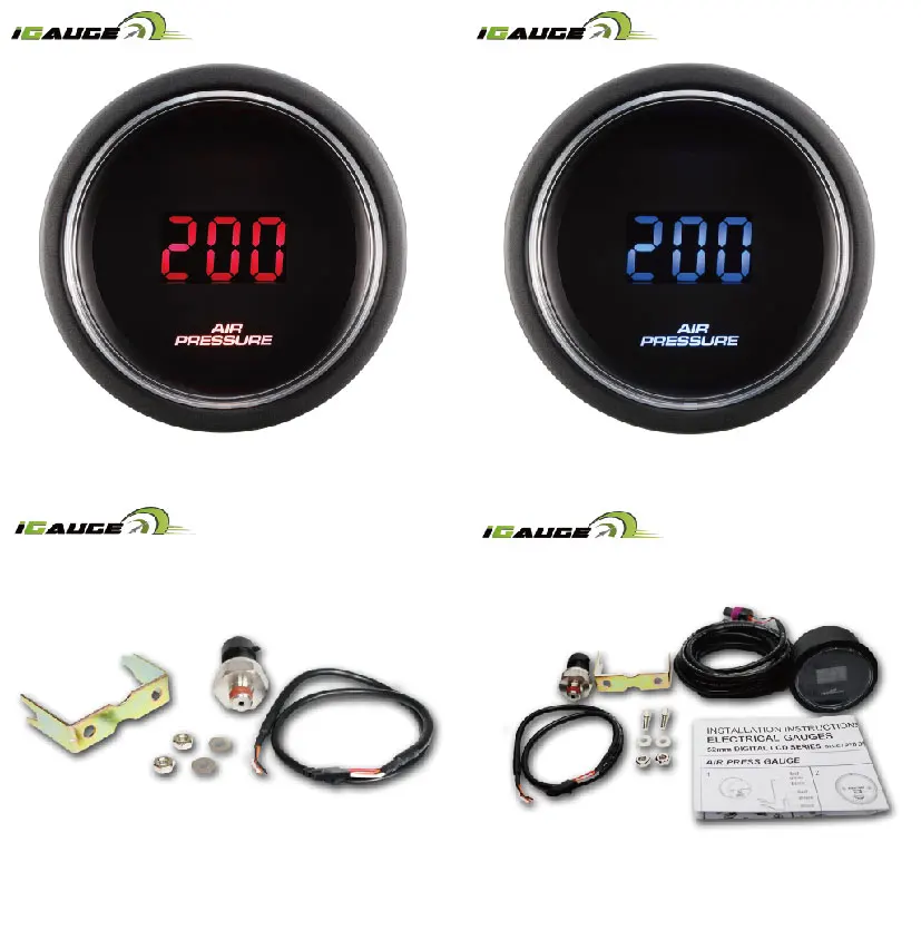 52mm Car Air Suspension Gauge Digital Single Air Pressure Gauge Buy
