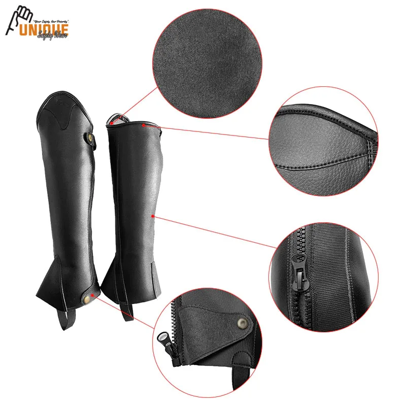 Защита для ног для верховой езды для взрослых, профессиональные наполовину укороченные фибровые ограждения