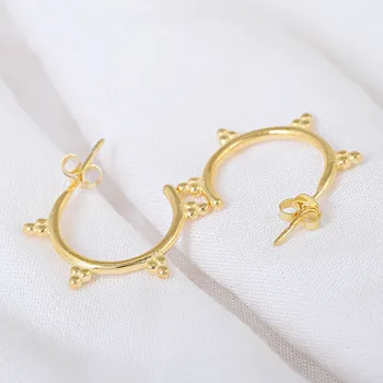 26mm Infinity Hoop Beaded Earrings Thin Silver Small Chunky Hoop Unique Earrings Best Rose Gold Ear Huggies For Men Gift Jewelry