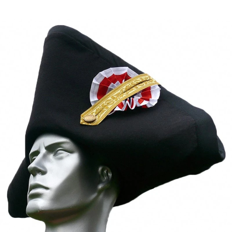 ナポレオン 帽子 ブラック Tricorn ハットナポレオン帽子絶縁ホワイト