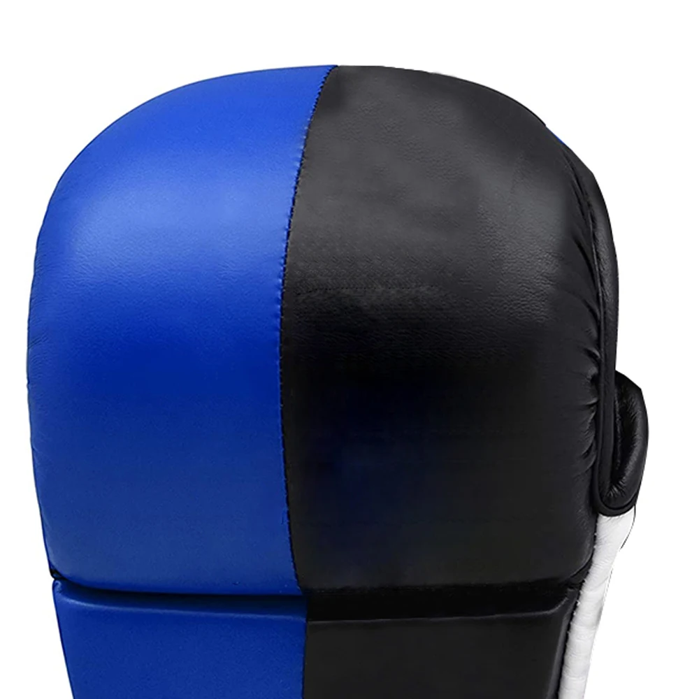 Черные и синие перчатки для тренировок ММА 7 унций Боксерские Муай Тай бокса
