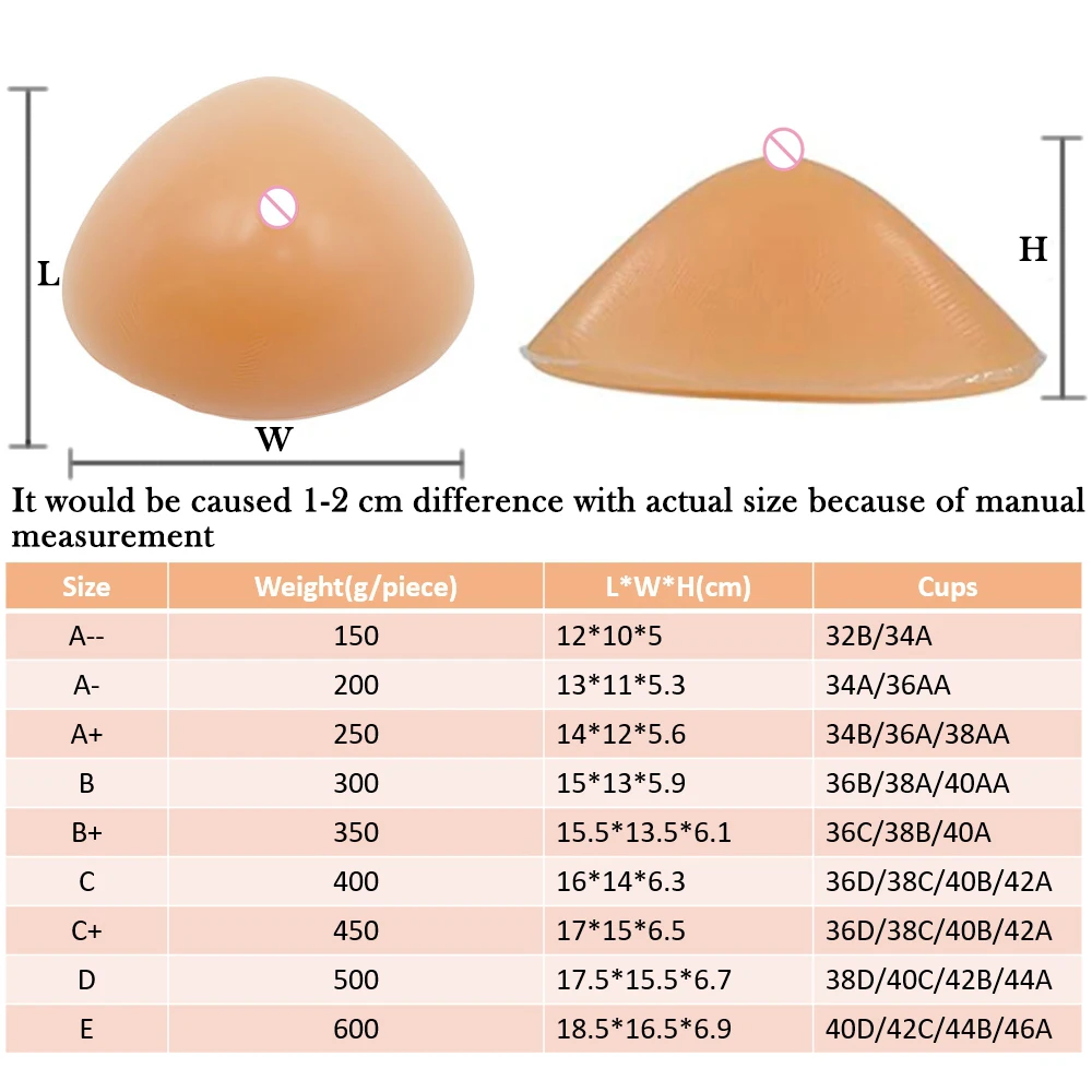 Cup C Forever Young UK Silicone Breast Forms Fake Boobs for Transgender Mastectomy Prosthesis 