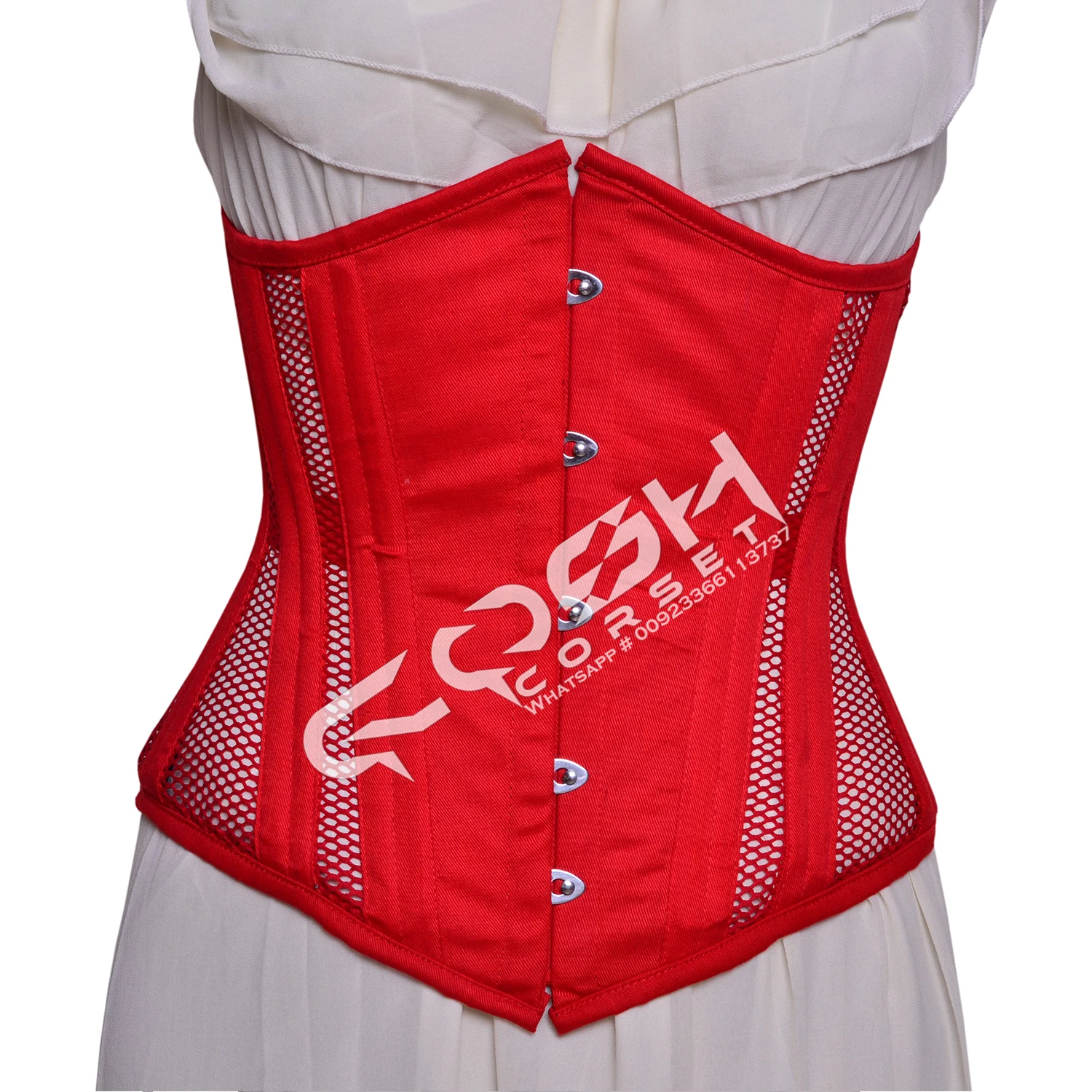 Groen Op risico Trappenhuis Women Extreme Curvy Red Cotton And Mesh Steel Boned Half Bust,Front Busk  Closure Longline Corset Bustier Top For Party Wear - Buy Heavy Duty Corsets  Steam Punk Corset Fetish Corsets Bdsm Corsets