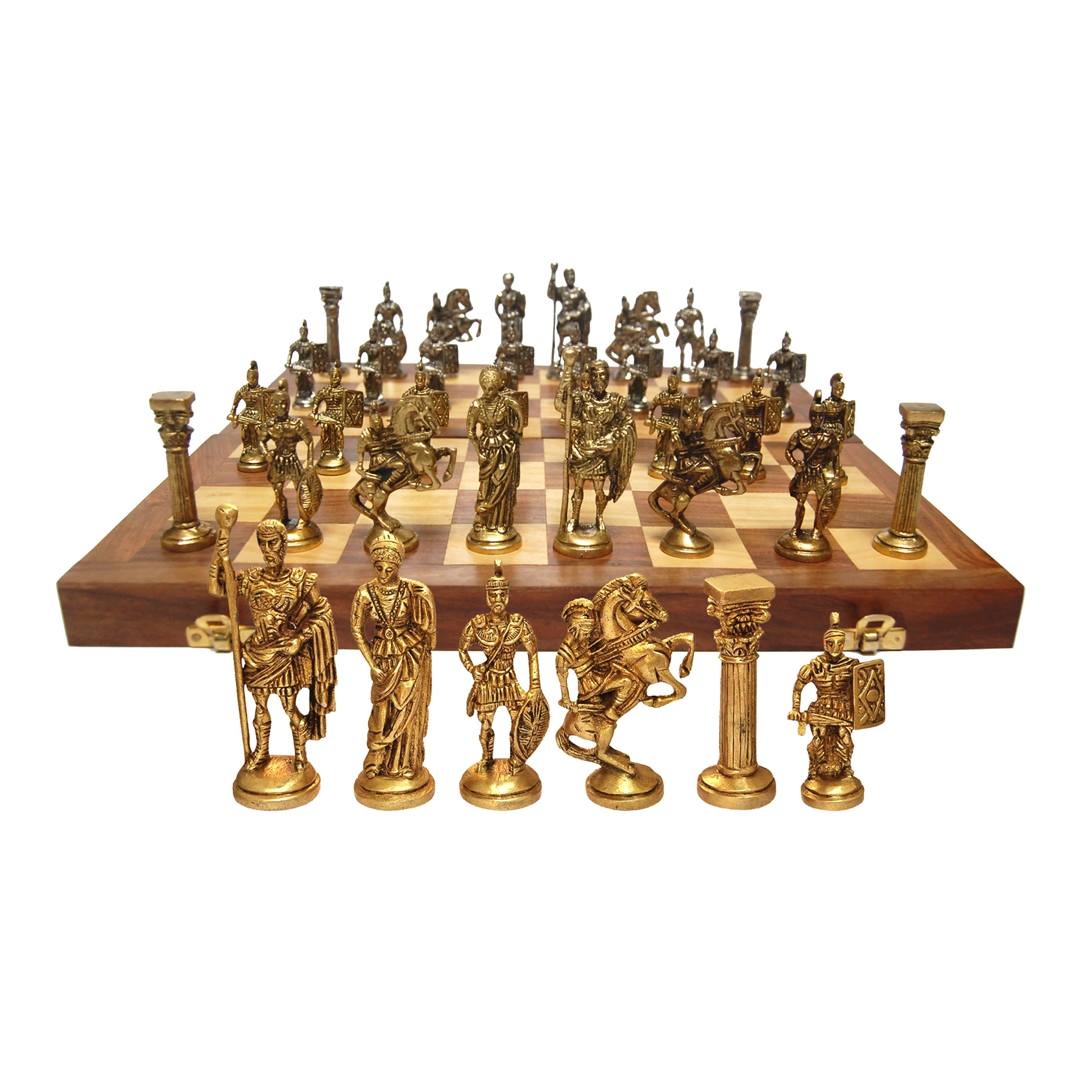 Jogo de xadrez em madeira antigo - Falta um peão - Mede