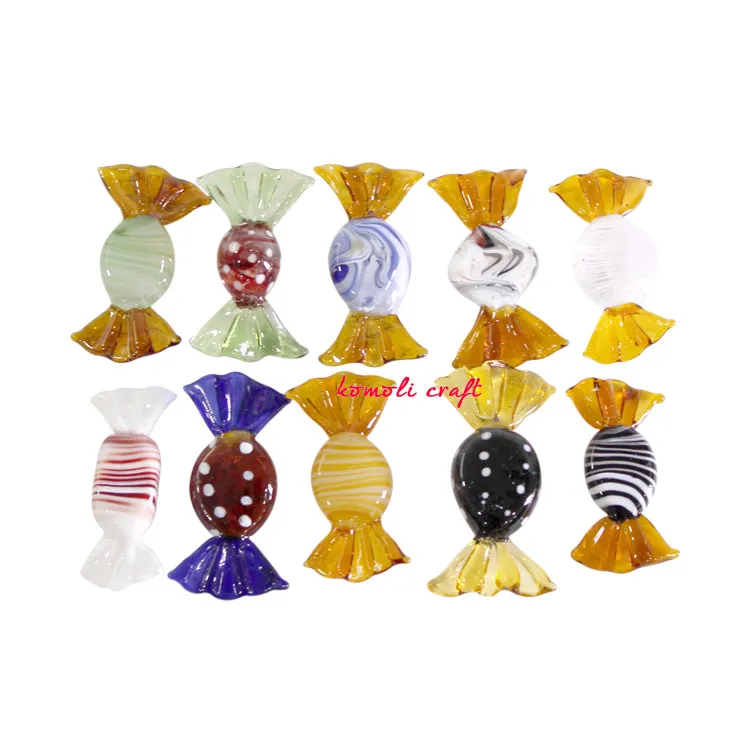 Assorted Mix Color Murano Glass Candy Of Various Color Shape Size